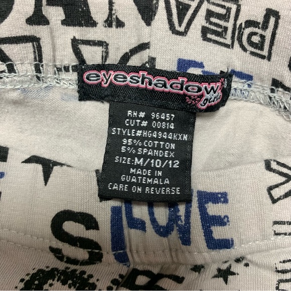 🆕 Gray Word BFF Pattern Elastic Waist Pull On Legging Pants Size Medium 10/12 - Picture 6 of 11